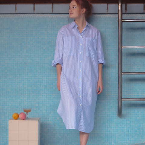 Georgette Dress - Light blue