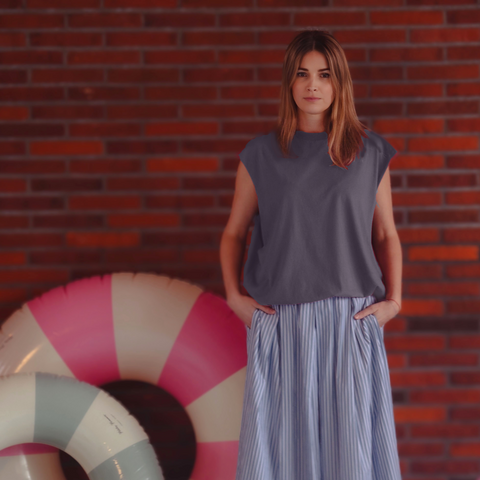 Julietta T-shirt - Goblin blue