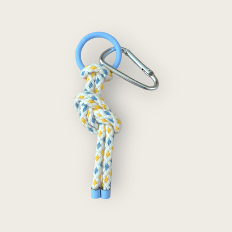Keychain S dark yellow - blue
